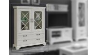 Vitrine KASHMIR Highboard Schrank in Pinie weiß...