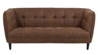 Loungesofa JONNA camel 2,5 Sitzer-Couch Samtlook braun