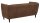 Loungesofa JONNA camel 2,5 Sitzer-Couch Samtlook braun