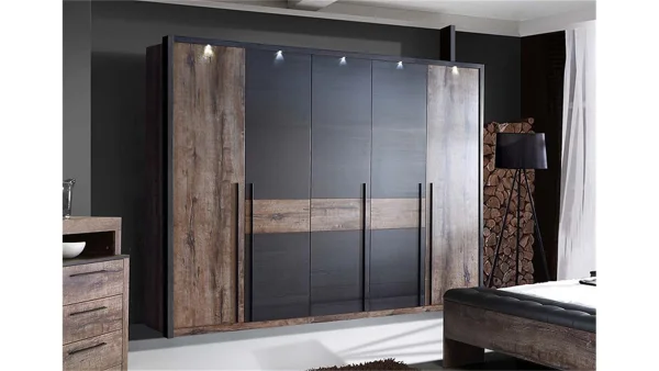 Kleiderschrank BELLEVUE 5 türig Schwarzeiche /...