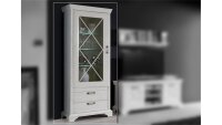 Vitrine KASHMIR Standvitrine Schrank in Pinie weiß...