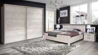 Bett KASHMIR Schlafzimmerbett in Pinie weiß 180x200 cm