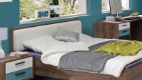 Bett RAVEN Jugendzimmerbett Schlammeiche weiß 140x200