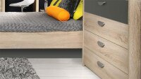 Kommode YOOK Sideboard in Sonoma Eiche grau anthrazit