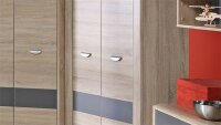 Eckschrank YOOK Kleiderschrank Sonoma Eiche grau anthrazit