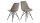 Esszimmerstuhl 2er-Set ERIS Cord Stoff beige Metall schwarz