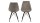 Esszimmerstuhl 2er-Set ERIS Cord Stoff beige Metall schwarz