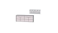 Sideboard SAINT TROPEZ weiß Hochglanz Sandeiche mit LED
