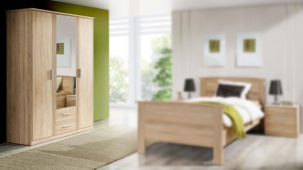 Kleiderschrank GLORIA Schrank Schlafzimmer in Sonoma Eiche 139 cm