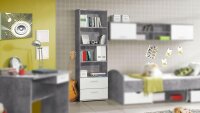 Regal LUPO Bücherregal Schrank Jugendzimmer in Beton...