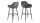 Barhocker BROOKE Barstuhl 2er Set Samt dunkelgrau schwarz