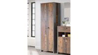 Garderobenschrank CLIF in old wood vintage Beton dunkelgrau