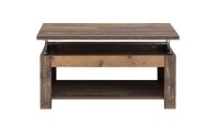 Couchtisch CLIF in old wood vintage hochklappbar 110x65 cm