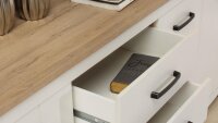 Sideboard ELARA Anrichte in weiß matt und Eiche Bianco