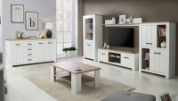 Sideboard ELARA Anrichte in weiß matt und Eiche Bianco