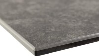 Ausziehtisch HEAVEN Glas Keramik schwarz Sternfuß 168-210x90 Synchronauszug