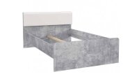 Bett CANMORE Jugendzimmer in Beton grau und weiß...