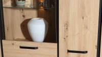 Vitrine TRONDHEIM Highboard in Artisan Eiche 102 cm breit