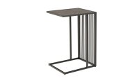 Beistelltisch STRINGTON Marmor Dekor Telefontisch Blumenhocker schwarz