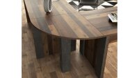 Ecktisch CLIF old wood vintage Beton dunkelgrau 70x70