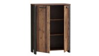 Aktenschrank CLIF Büroschrank old wood vintage Beton Optik 2-türig