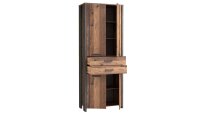 Aktenschrank CLIF Büroschrank old wood vintage Beton Optik 4-türig