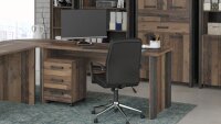 Eckschreibtisch CLIF old wood vintage und Beton Optik 173x223