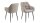Stuhl BROOKE Armlehnstuhl 2er Set beige Metallgestell schwarz