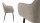 Stuhl BROOKE Armlehnstuhl 2er Set beige Metallgestell schwarz
