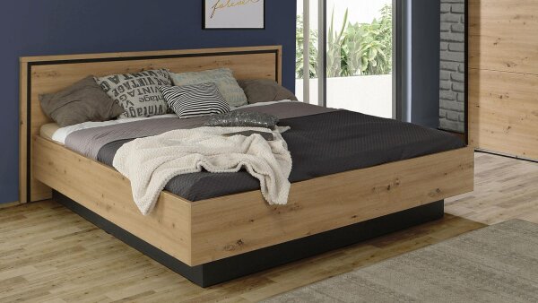 Bett TRONDHEIM Doppelbett in Artisan Eiche 180x200 cm