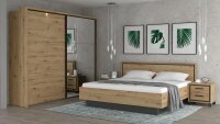 Bett TRONDHEIM Doppelbett in Artisan Eiche 180x200 cm