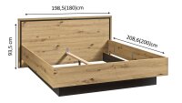 Schlafzimmer TRONDHEIM Set 5-teilig Artisan Eiche 180x200