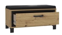 Garderobe TRONDHEIM Set 4-teilig mit Spiegel Artisan Eiche