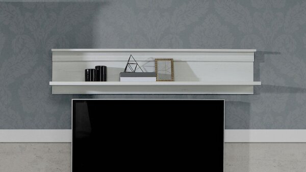 Wandboard ENCANTO Landhaus Regal in Pinie weiß 113 cm