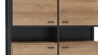Highboard HIGH ROCK Anrichte in Riviera Eiche und schwarz