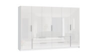 Kleiderschrank LUANO weiß Hochglanz 6-trg 4...