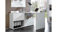 Schreibtisch SHINE Bürotisch weiß Sonoma Eiche...