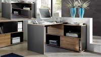 Schreibtisch SHINE Bürotisch anthrazit Sonoma Eiche...