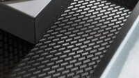 Highboard IDEEUS Sideboard Kommode in schwarz und Glas weiß rot gelb