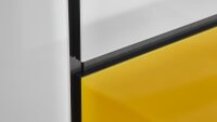 Highboard IDEEUS Sideboard Kommode in schwarz und Glas weiß rot gelb