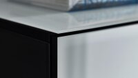 Highboard IDEEUS Sideboard Kommode in schwarz und Glas weiß rot gelb