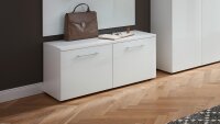 Schuhbank 3762 SCALEA Schuhschrank Glas weiß Lack...