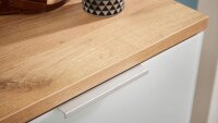 Kommode 3981 TELDE in weiß Glas und Navarra Eiche