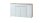 Sideboard 3983 TELDE Anrichte weiß Glas und Navarra Eiche