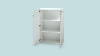 Aktenschrank 4202 MONTERIA Büroschrank weiß Glas 80x120