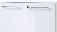 Aktenschrank 4202 MONTERIA Büroschrank weiß Glas 80x120