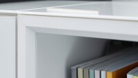 Aktenregal 4203 MONTERIA Büro Regal weiß Glas 50x120