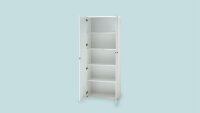 Aktenschrank 4204 MONTERIA Büroschrank weiß Glas 80x196