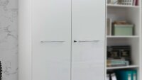 Aktenschrank 4204 MONTERIA Büroschrank weiß Glas 80x196