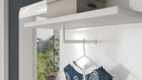 Garderobe 8540 GINOSA weiß Hochglanz silber matt Germania
